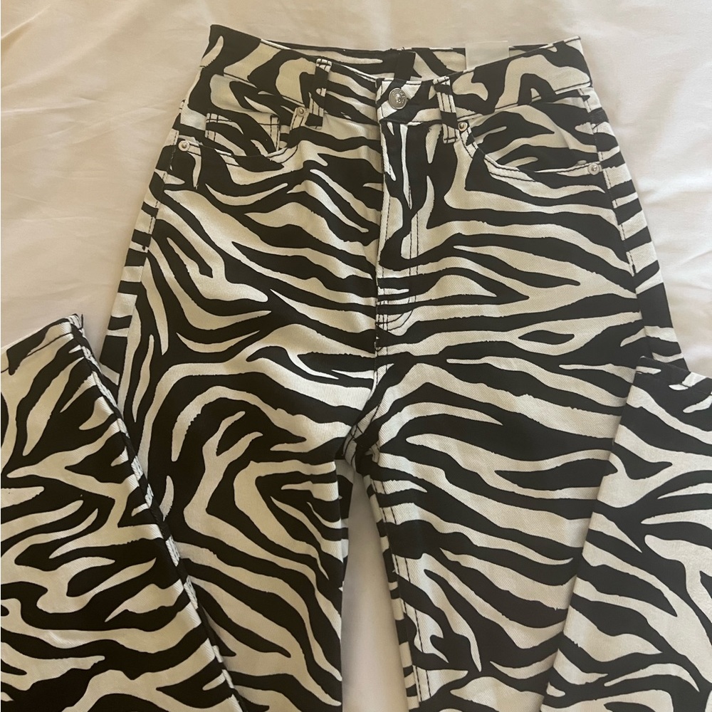 Zebra print H&M pants